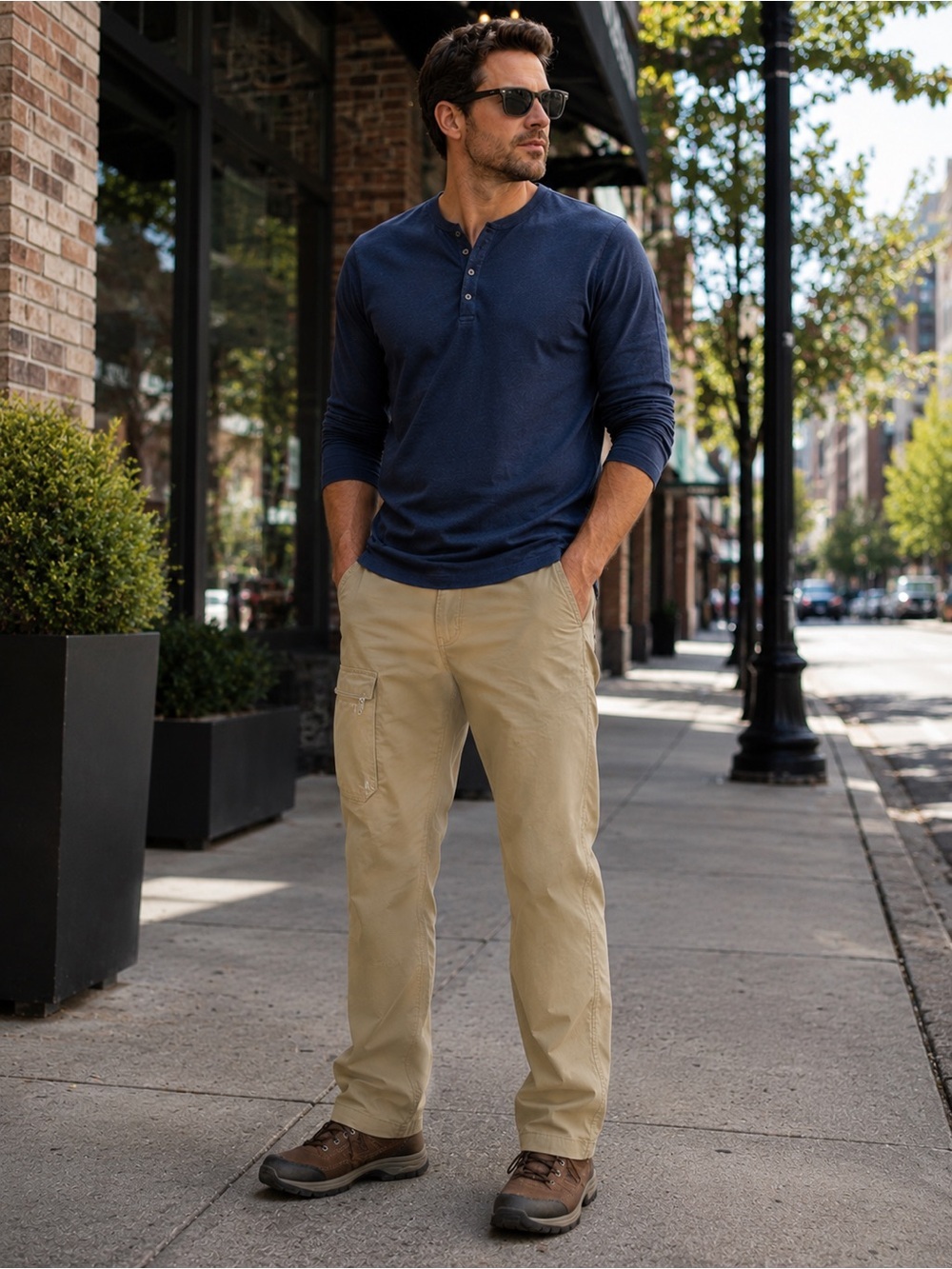 Columbia Khaki Cargo Pants | Men’s 36x30 | Lightweight Nylon Cotton Blend